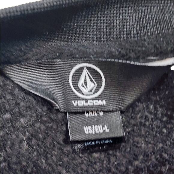 Volcom Skull Sweatshirt Mens Large Zip Pockets Quilted Panels Streetwear Graphic - Picture 4 of 12